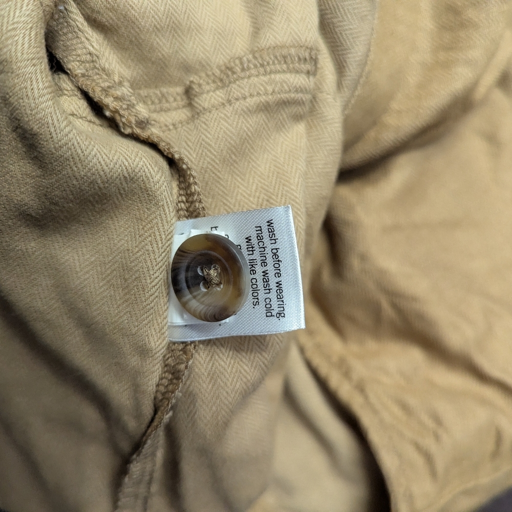 Utility Cargo Romper Sleeveless Jumpsuit Military Button-Up SO Tan Womens XL - Picture 12 of 14